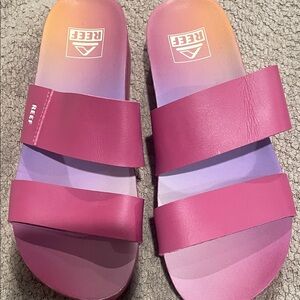 Reef Gradient Pink and Purple Slide Sandals